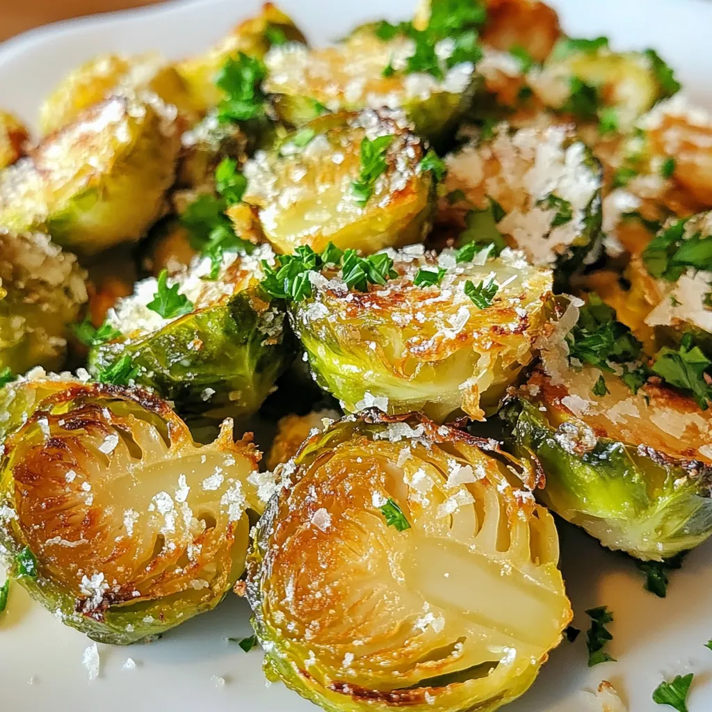Crispy Garlic Parmesan Brussels Sprouts Easy and Tasty
