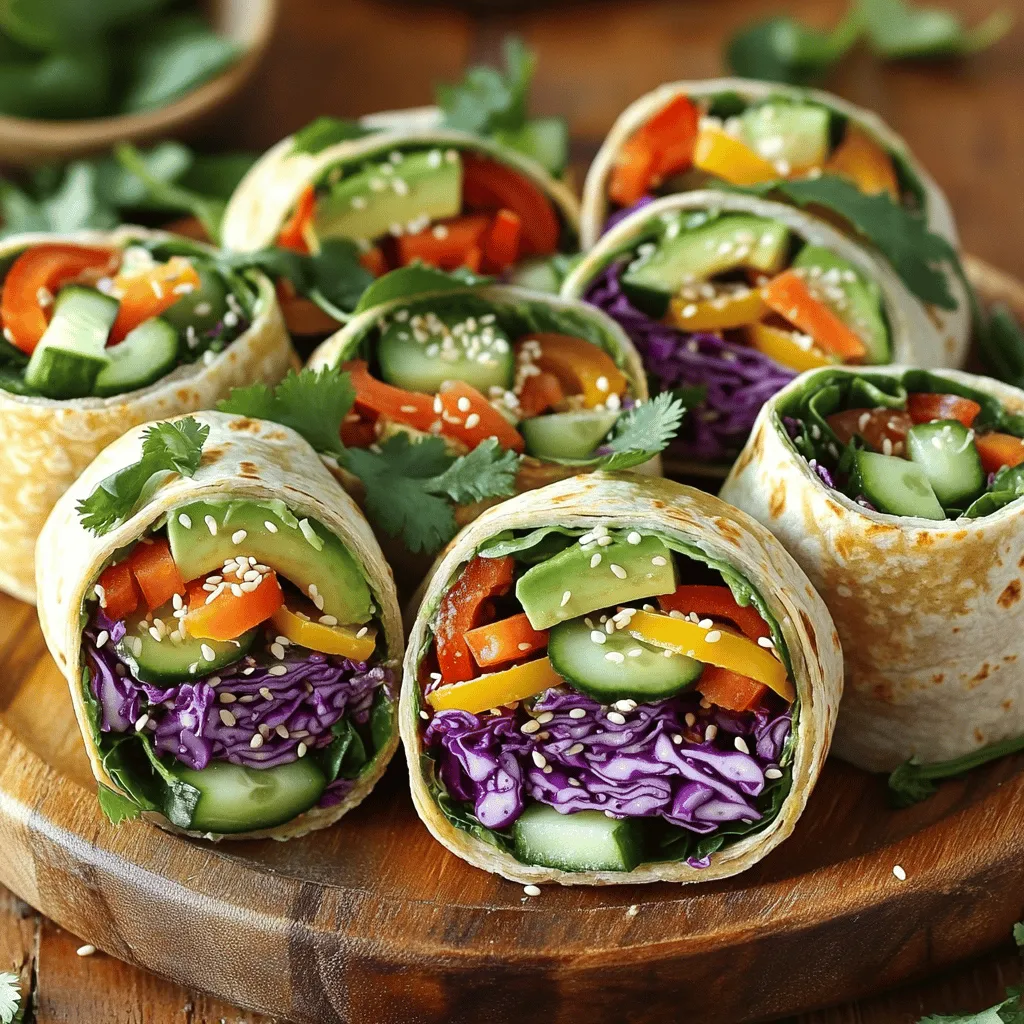 Rainbow Veggie Wraps Crisp and Colorful Healthy Meal