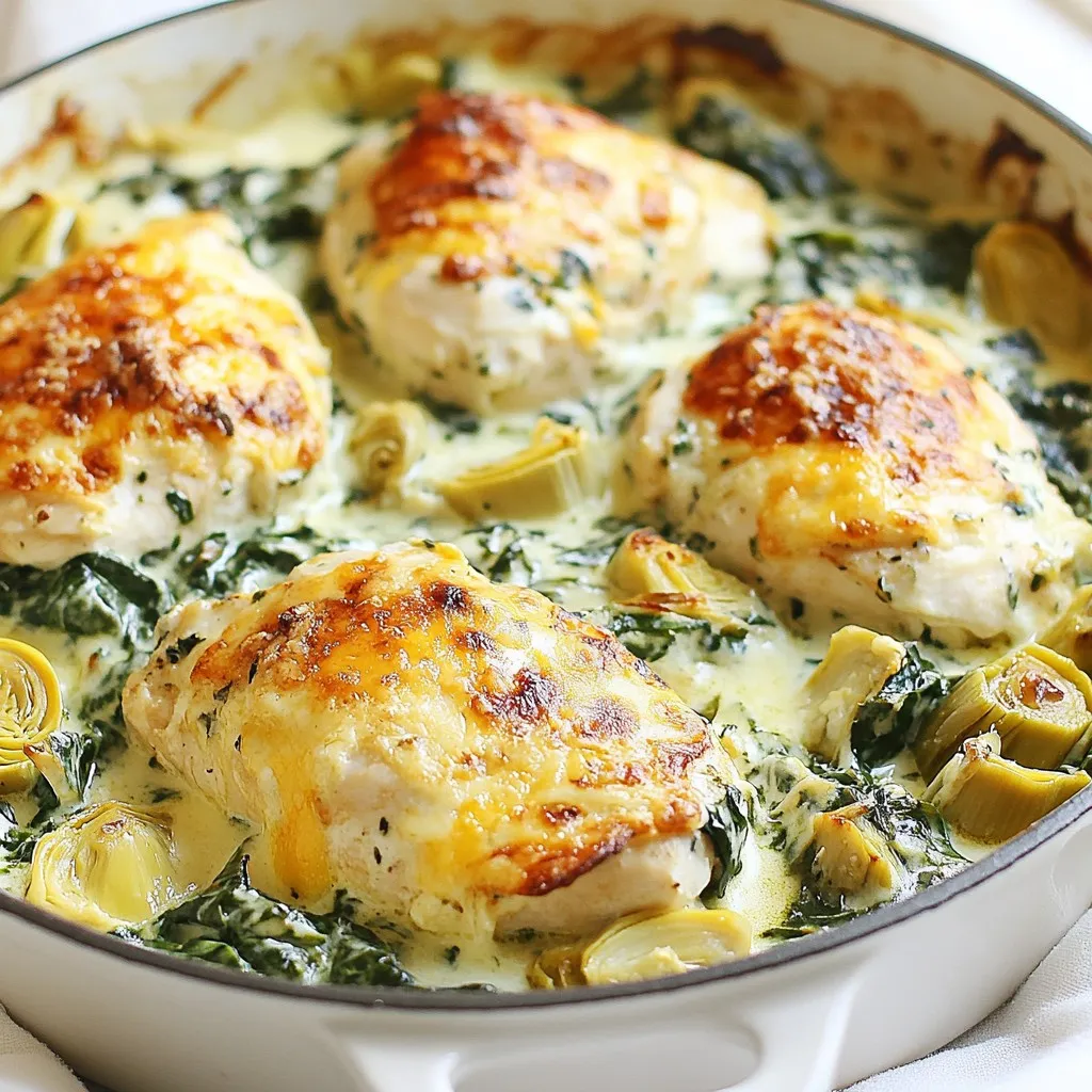 Spinach Artichoke Chicken Bake Creamy and Delicious Dish