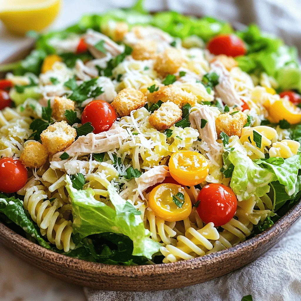 Chicken Caesar Pasta Salad Packed with Flavor
