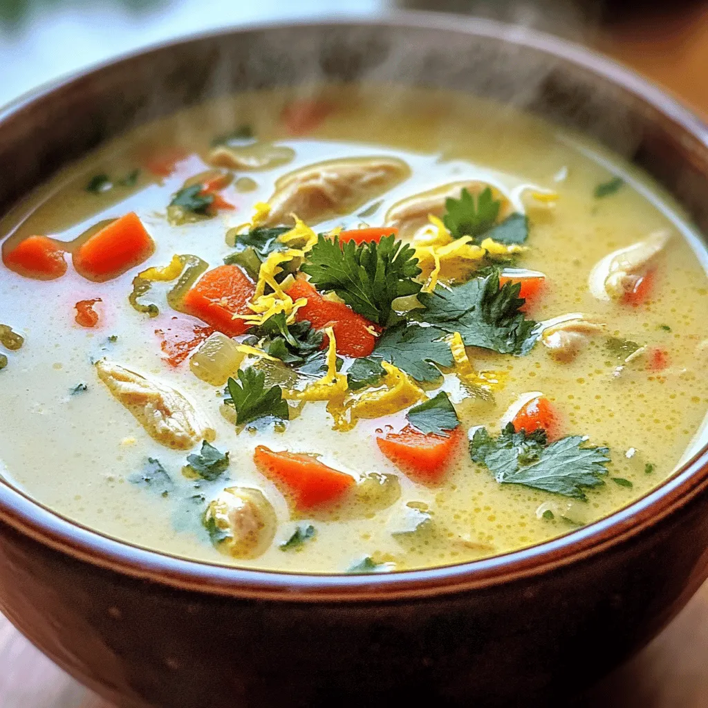 Creamy Coconut Lemon Chicken Soup Easy Comfort Dish