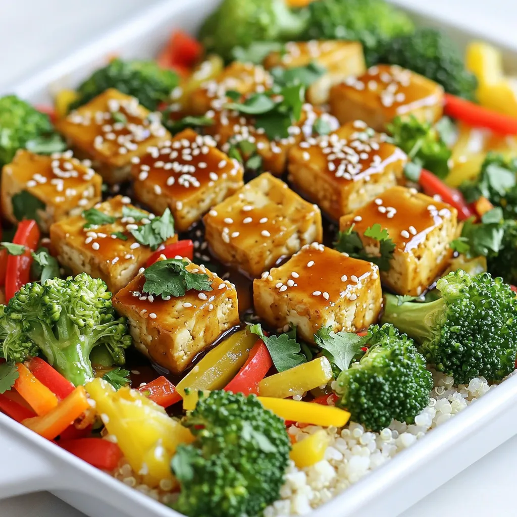 Sheet Pan Honey Garlic Tofu Flavorful and Simple Meal
