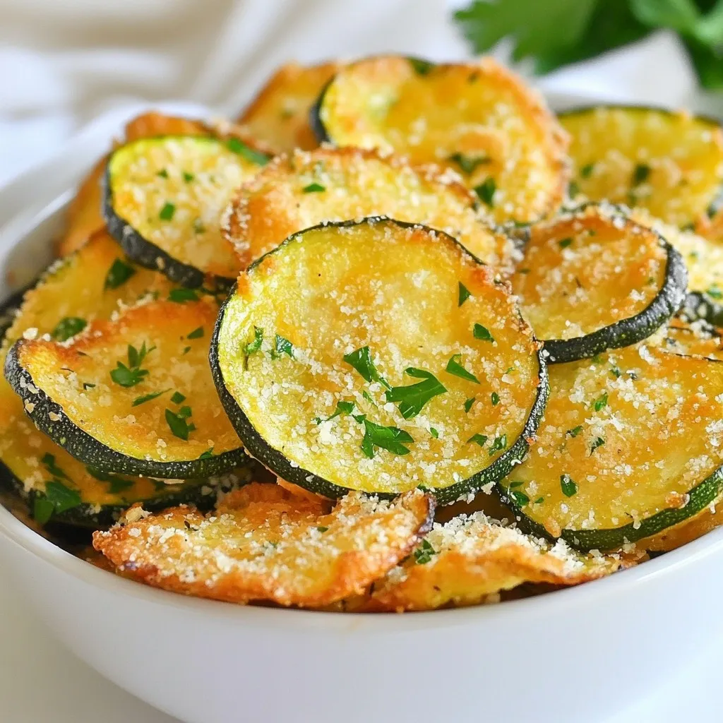 Garlic Parmesan Zucchini Chips Crispy and Tasty Snack