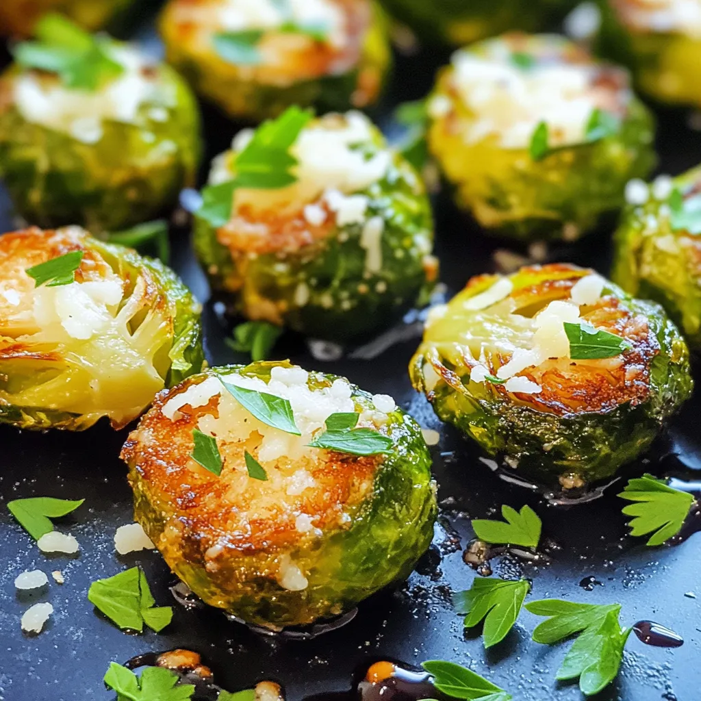 Air Fryer Garlic Parmesan Brussels Sprouts Delight