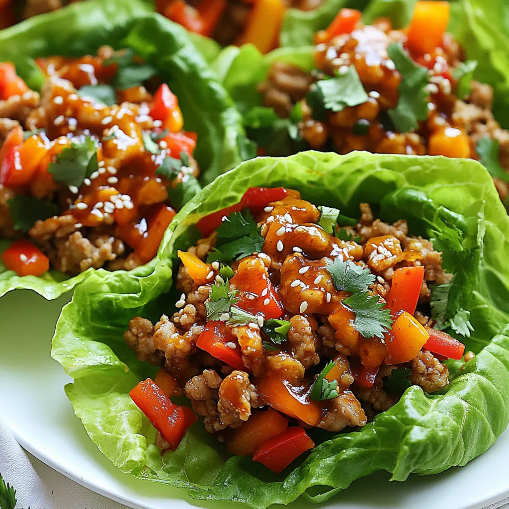 Savory Sweet Chili Chicken Lettuce Wraps Recipe