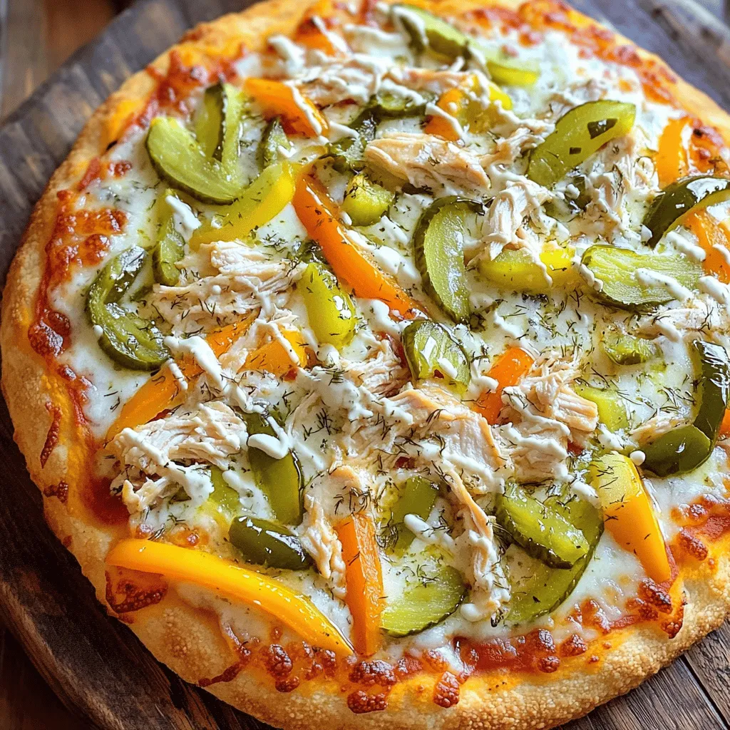 Pickle Ranch Chicken and Veggie Pizza Delight