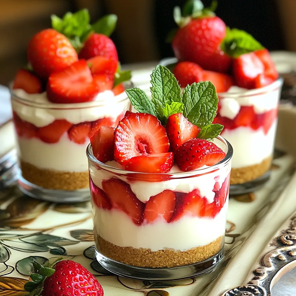 No-Bake Strawberry Cheesecake Cups Simple Dessert Delight