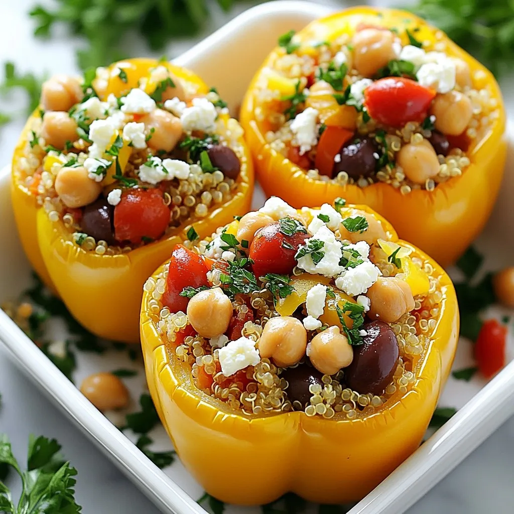 Mediterranean Quinoa Stuffed Peppers Tasty and Simple