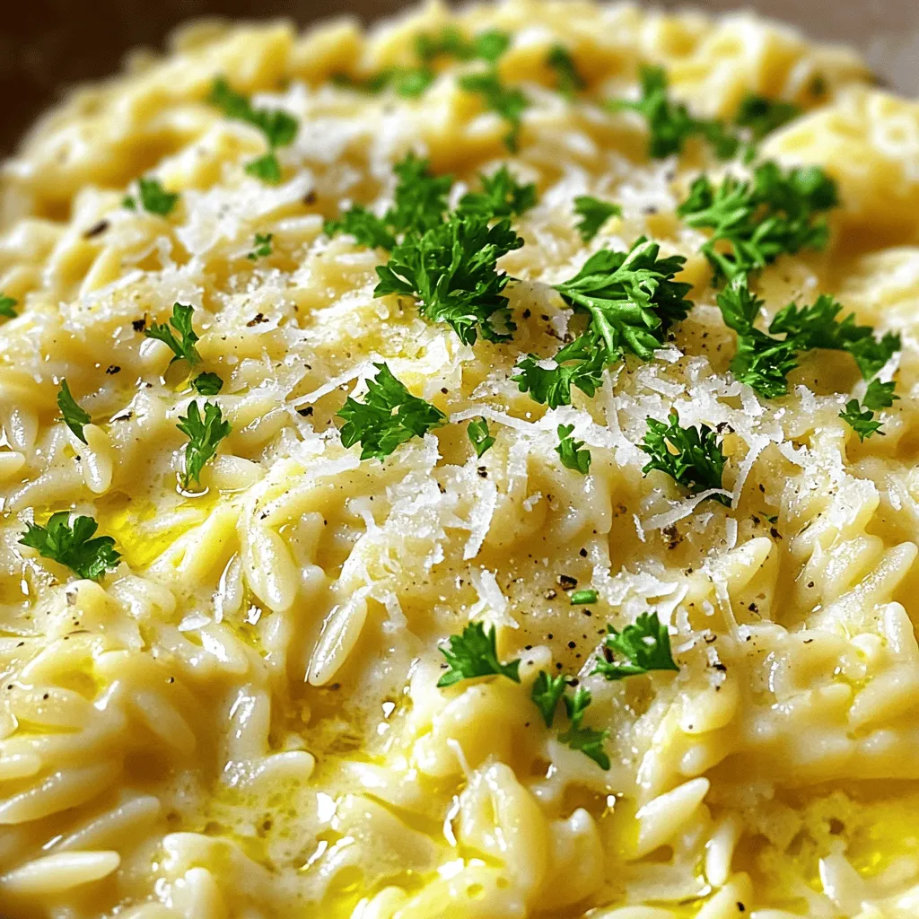 Creamy Garlic Parmesan Orzo Flavorful Dinner Recipe