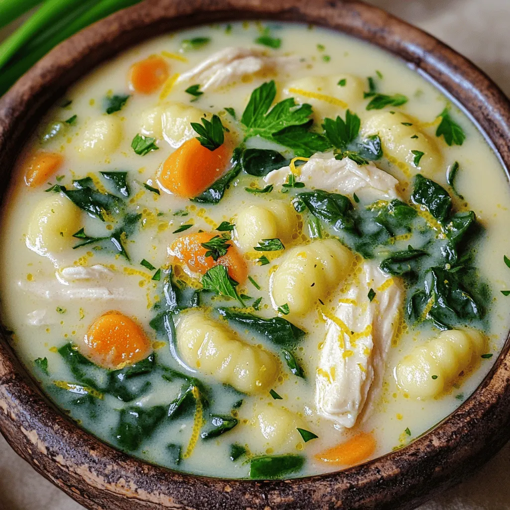 Creamy Lemon Chicken Gnocchi Soup Flavorful Comfort Dish