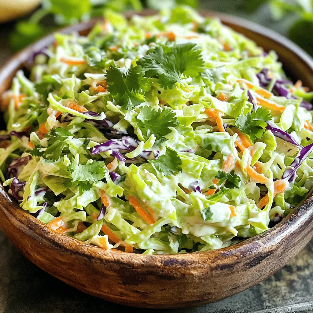 Spicy Cilantro Lime Coleslaw Fresh and Zesty Dish