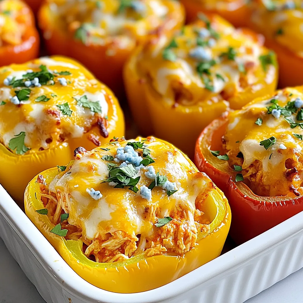 Buffalo Chicken Stuffed Peppers Flavorful and Easy Dish