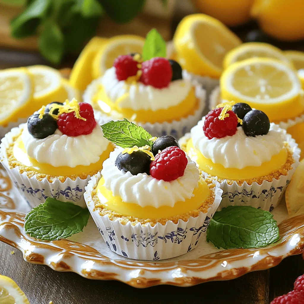 No-Bake Mini Lemon Cheesecakes Delightful Cool Treat