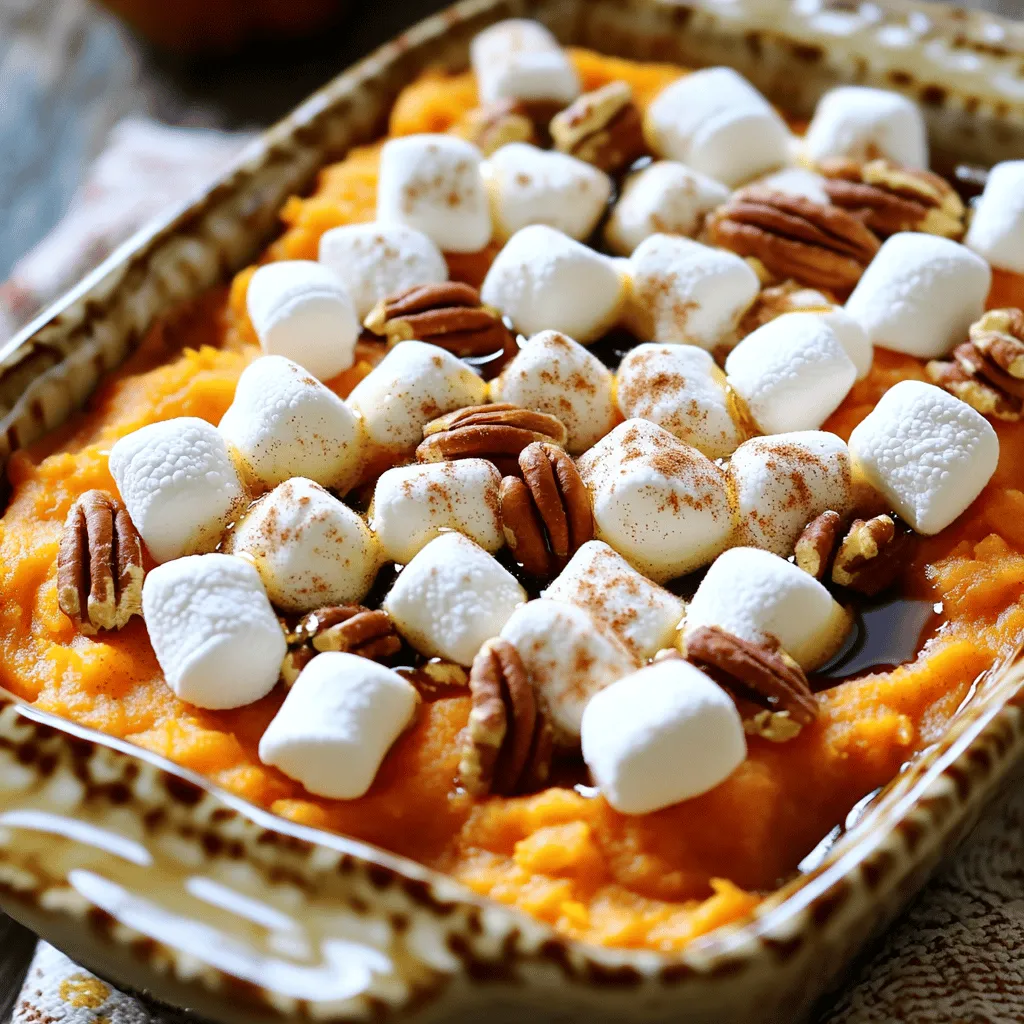 Sweet Potato Casserole with Marshmallows Delicious Dish