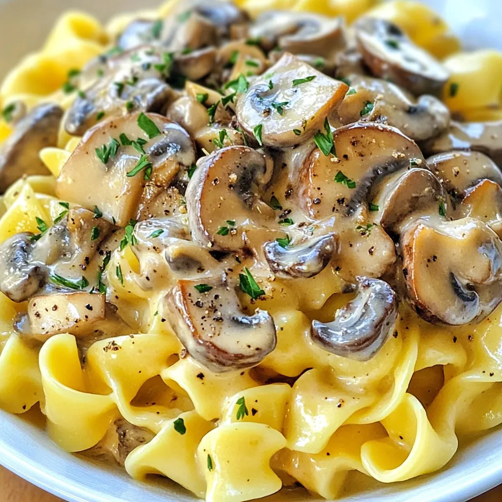 Creamy Mushroom Stroganoff Flavorful Comfort Dish