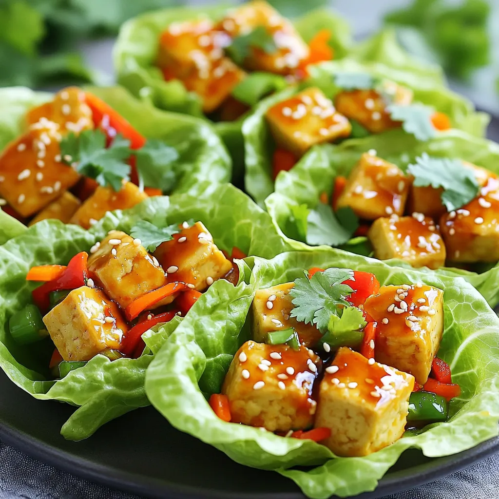 Sweet Chili Tofu Lettuce Cups Fresh Flavorful Treat