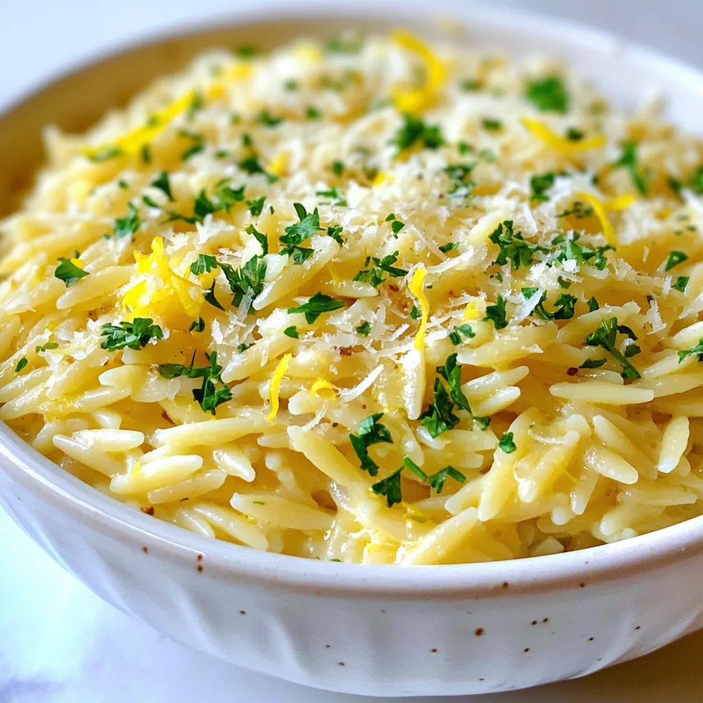 Creamy Lemon Garlic Orzo Delightful and Easy Meal