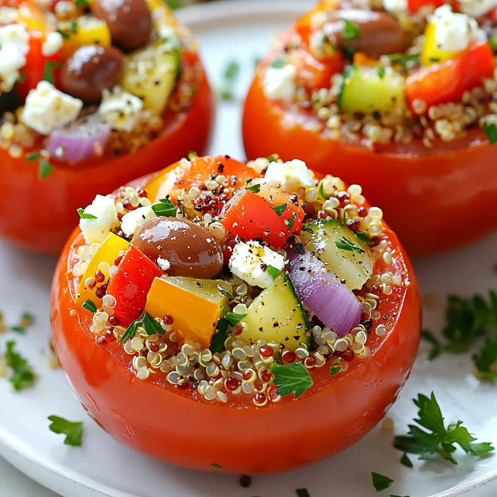 Mediterranean Quinoa Stuffed Tomatoes Flavorful Delight