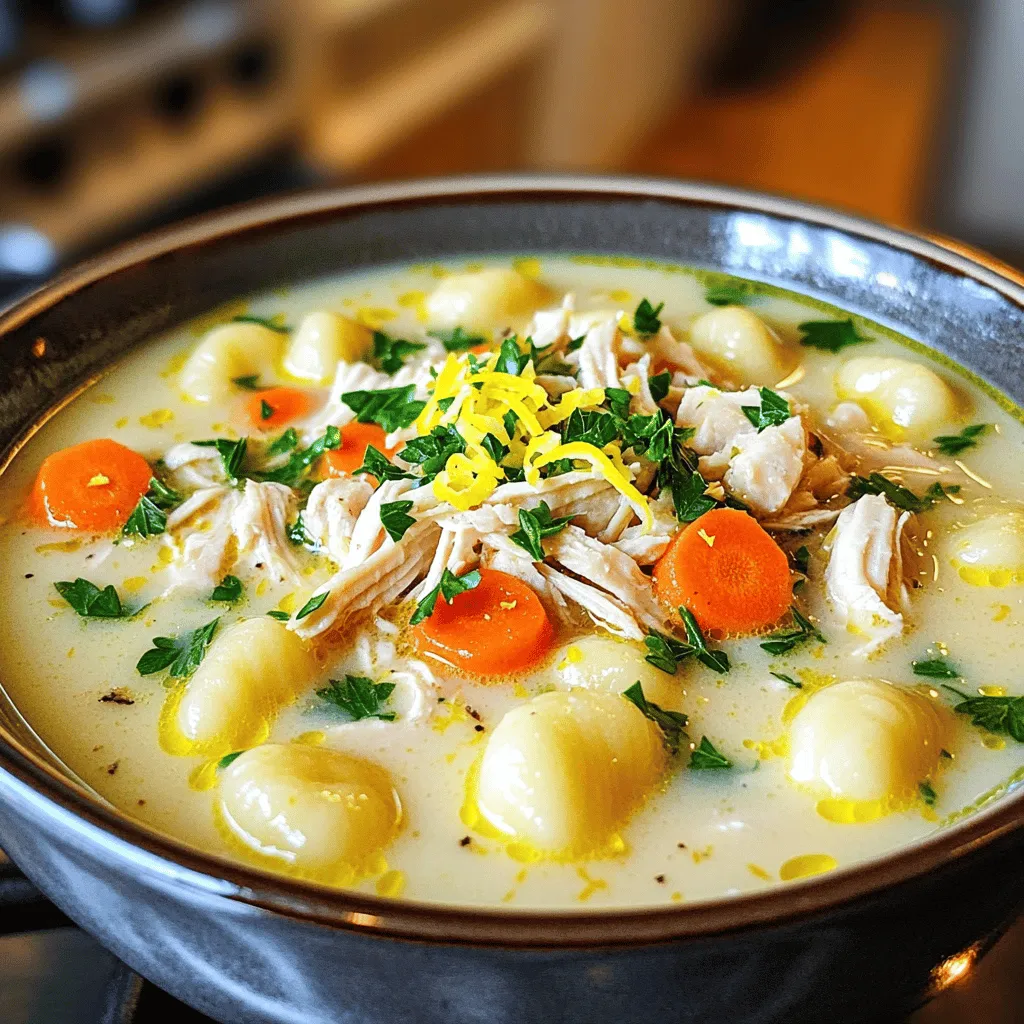 Creamy Lemon Chicken Gnocchi Soup Comfort Food Delight