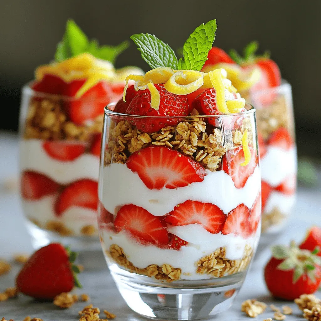 Strawberry Lemon Yogurt Parfaits Fresh and Flavorful Treat