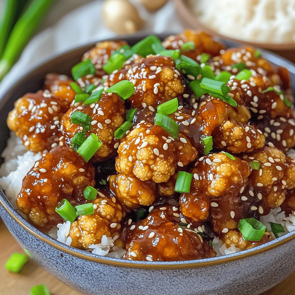 Sticky Sesame Cauliflower Flavorful Plant-Based Dish