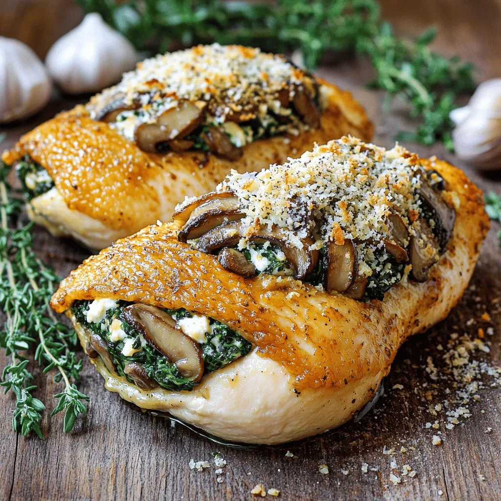 Healthy Mushroom Stuffed Chicken Breast for Dinner