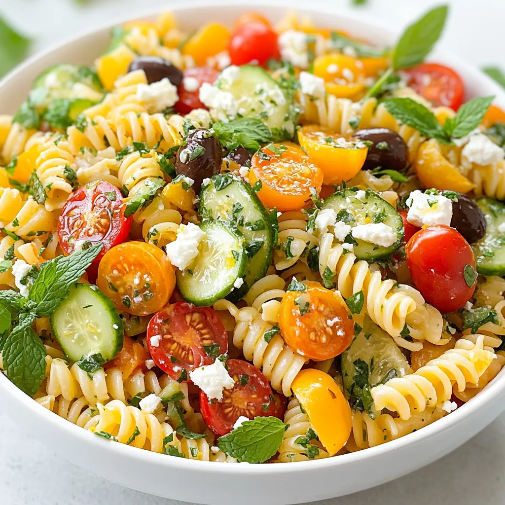 Lemony Greek Pasta Salad Tasty and Fresh Delight
