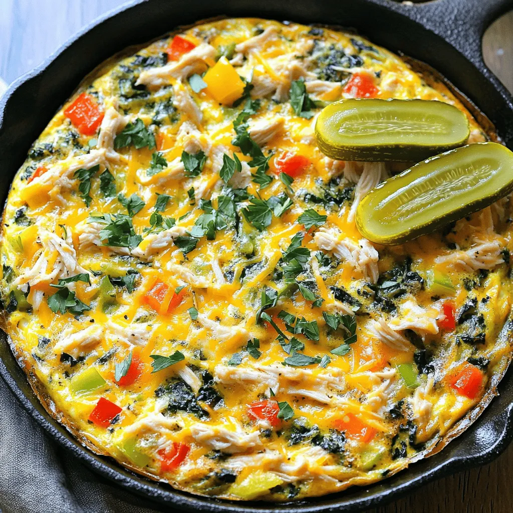 Pickle Ranch Chicken and Veggie Frittata Recipe