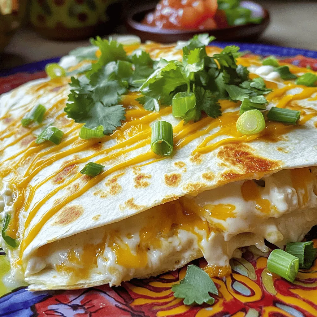 Chicken and Cheese Enchiladas Alfredo Quesadilla Delight
