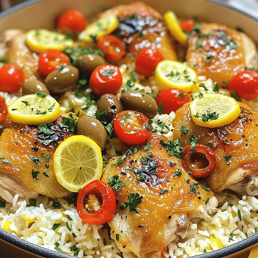 One Pot Greek Lemon Chicken Rice Simple Flavor Dish