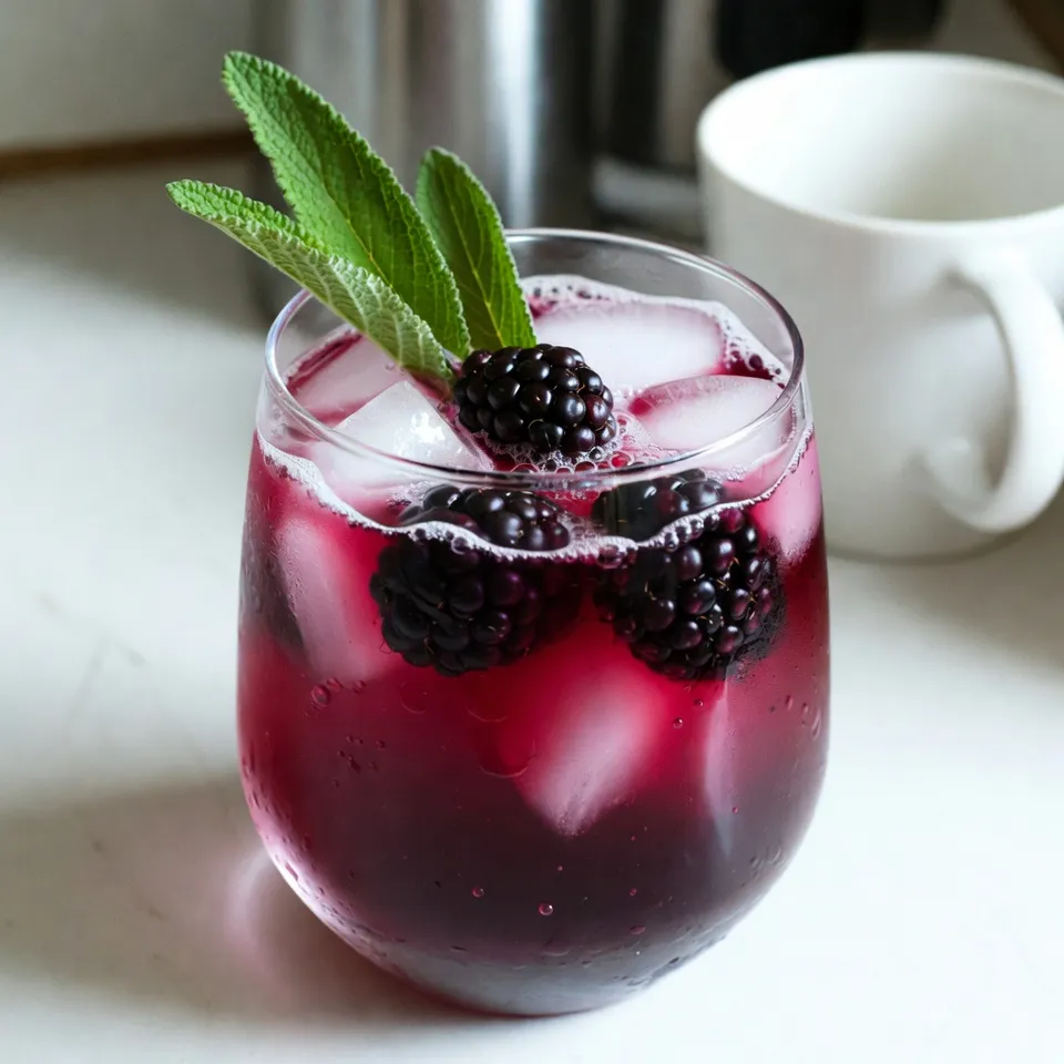 Blackberry Sage Smash Mocktail Refreshing Drink Recipe