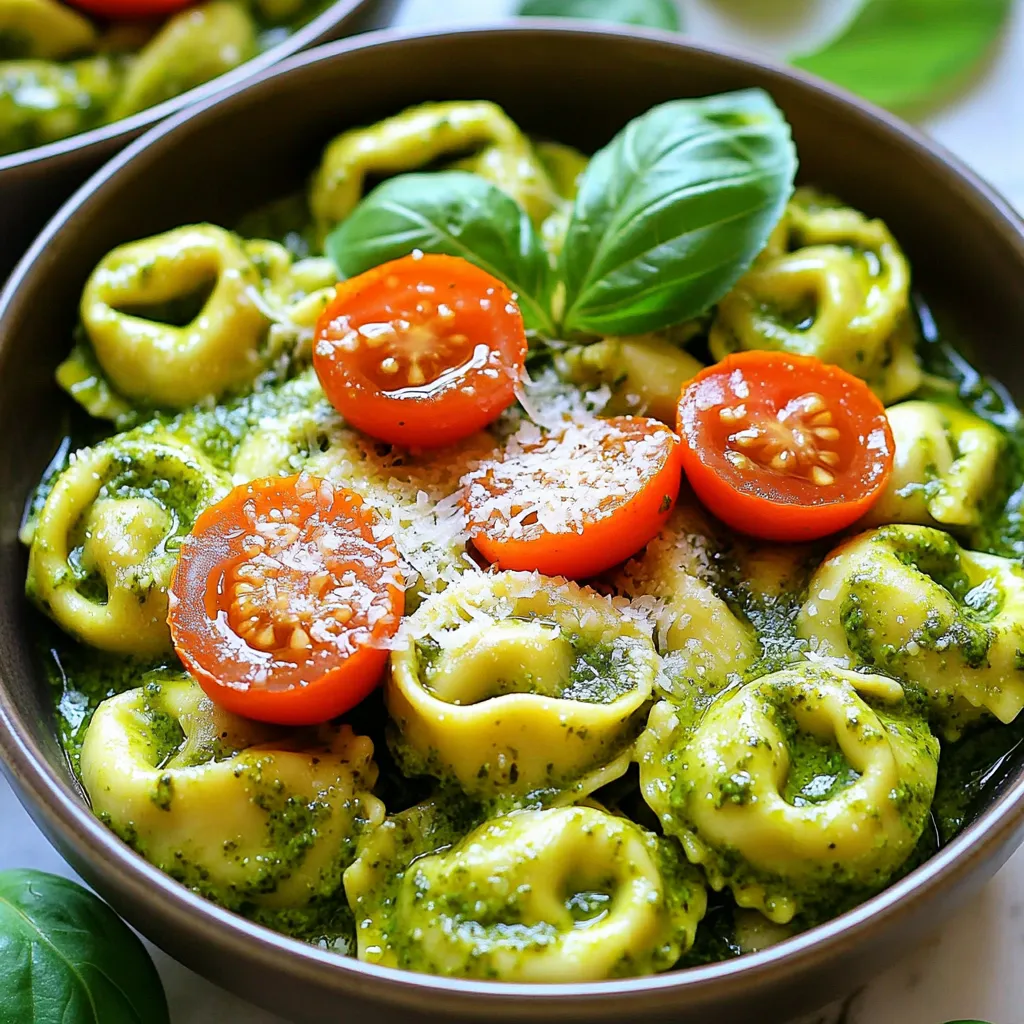 One Pot Creamy Pesto Tortellini Flavorful Delight