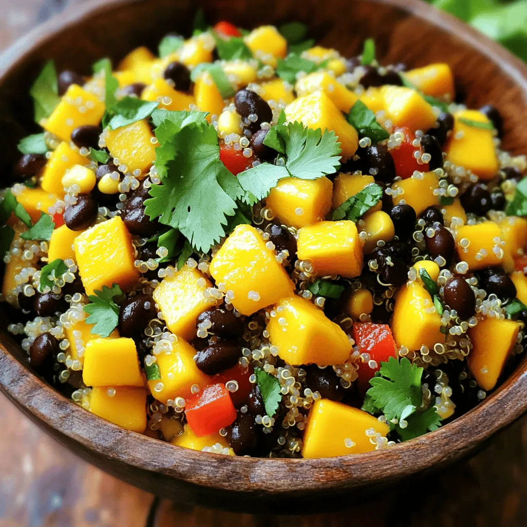 Mango Black Bean Quinoa Salad Perfect for Summer