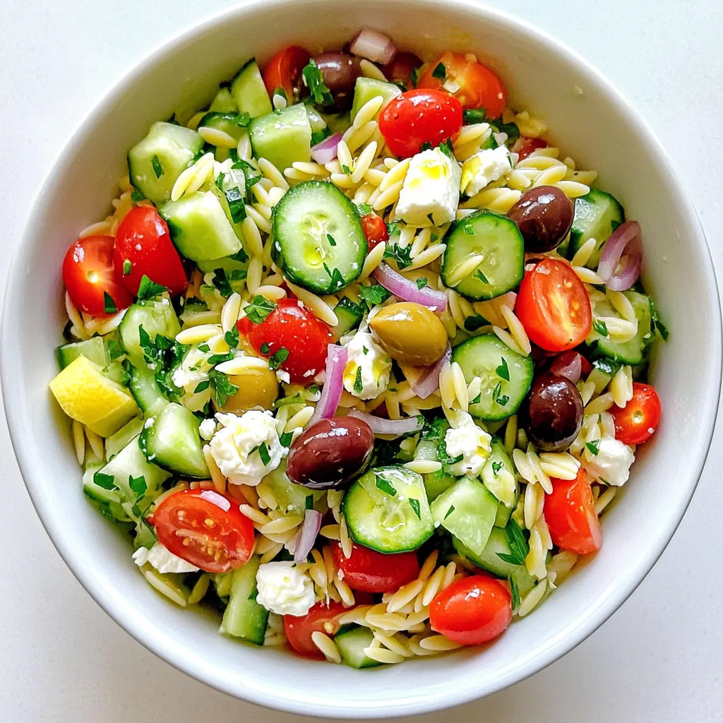 Greek Orzo Salad Fresh and Flavorful Dish