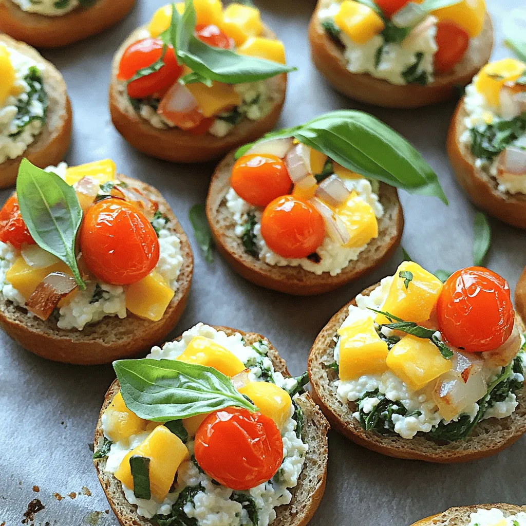 High-Protein Cottage Cheese Bagel Bites Delight