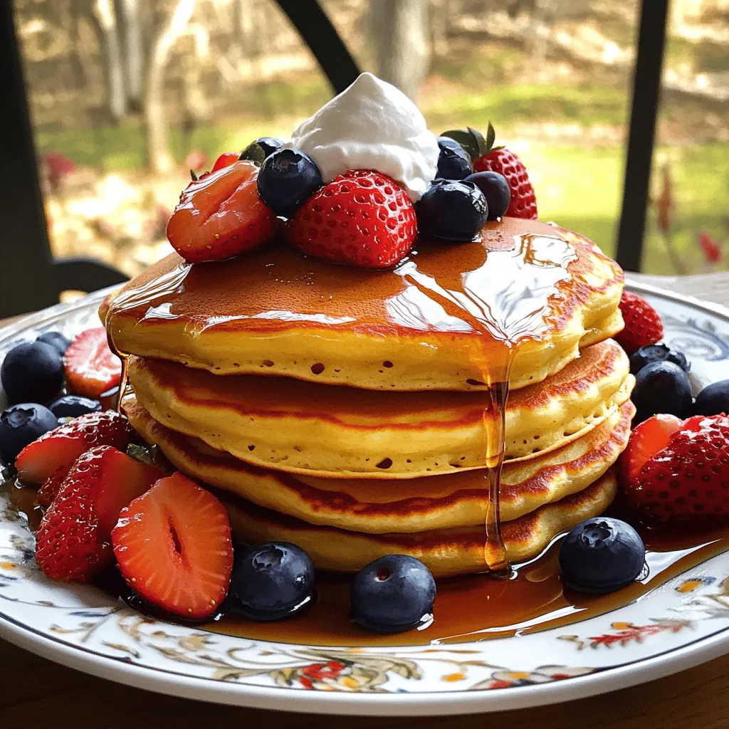 Fluffy Pancakes with Maple Syrup Delightful Recipe