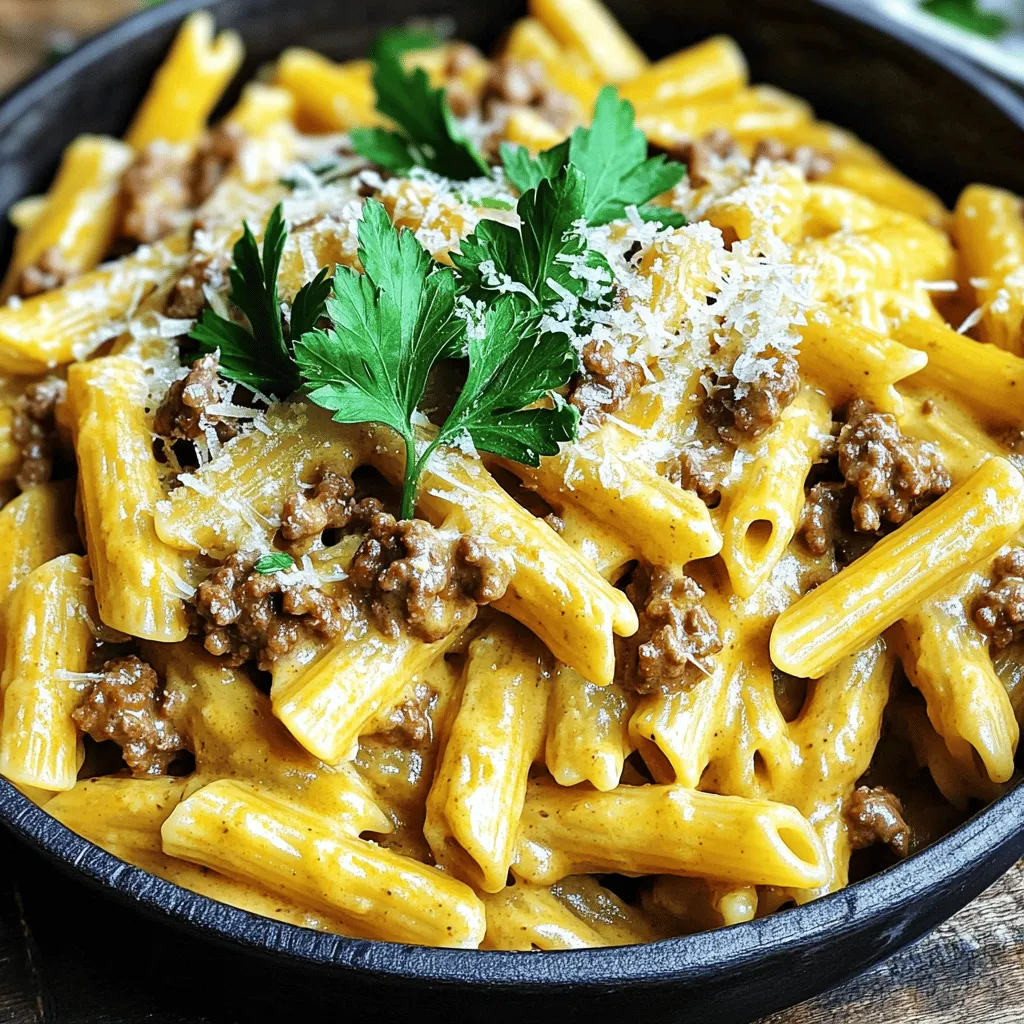 Creamy Ground Beef Pasta Rich and Flavorful Delight