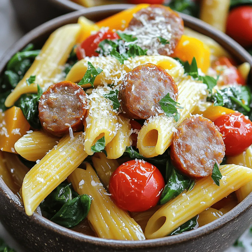 One Pot Smoked Sausage Pasta Simple and Quick Meal