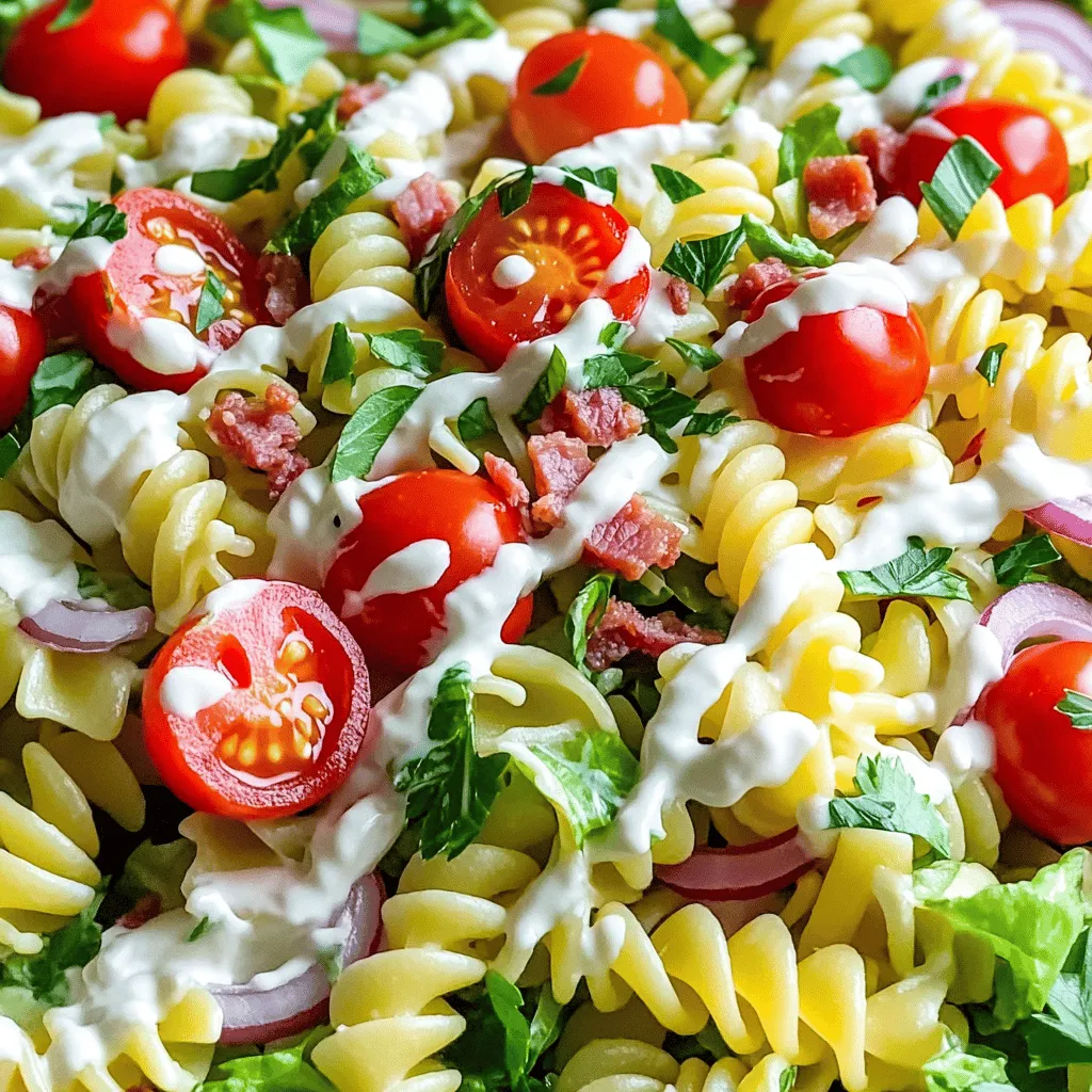 Classic BLT Pasta Salad Simple and Tasty Delight