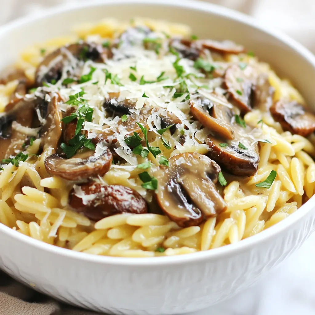 Creamy Mushroom Orzo Rich and Hearty Comfort Dish