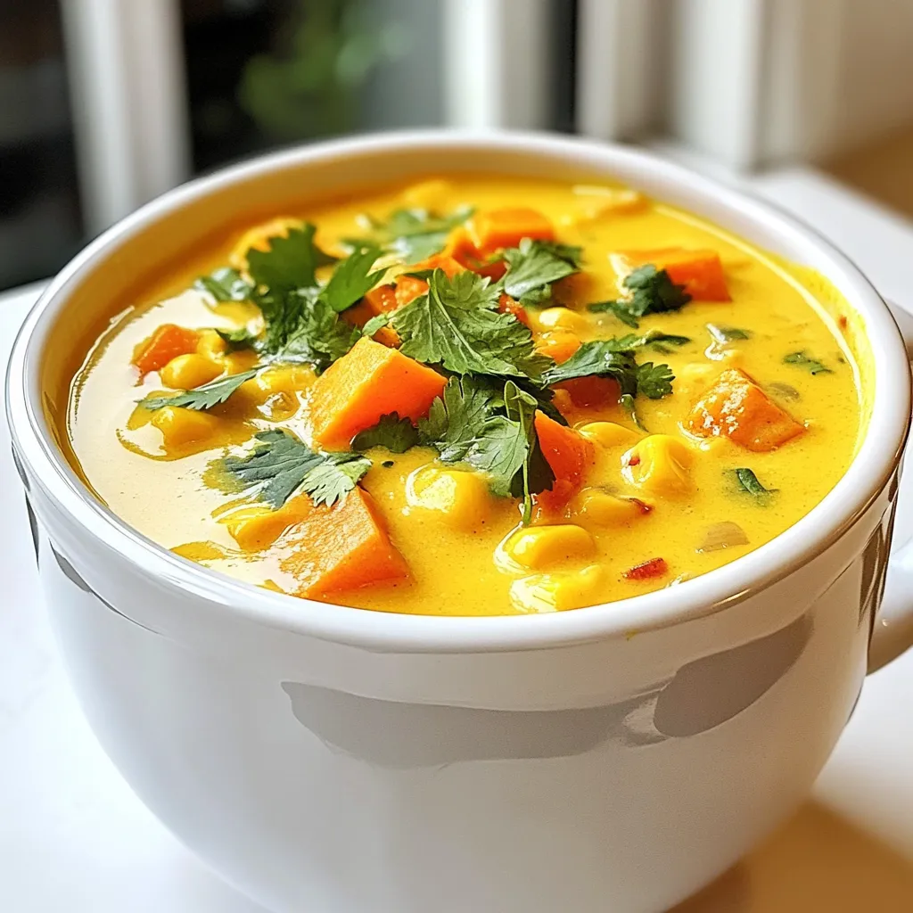 Sweet Potato Corn Chowder Comforting and Creamy Dish