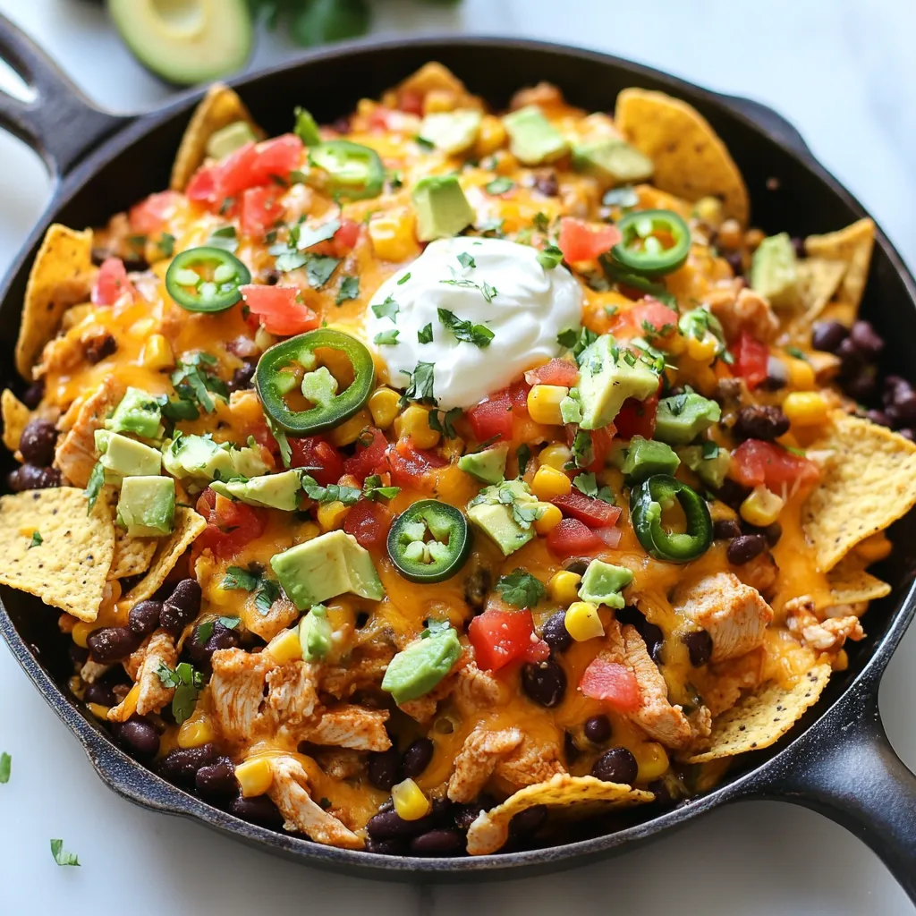 Loaded Chicken Nacho Skillet Flavorful Easy Recipe
