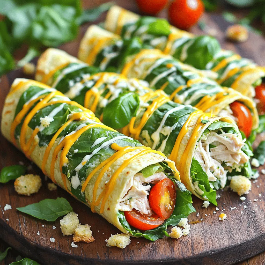 Savory Chicken Caesar Salad Wraps Quick and Tasty Meal
