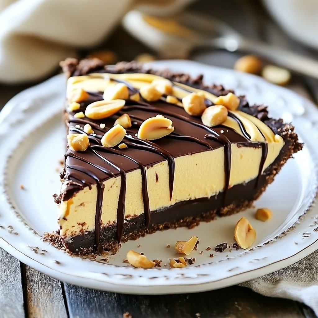 No-Bake Chocolate Peanut Butter Pie Delightful Treat