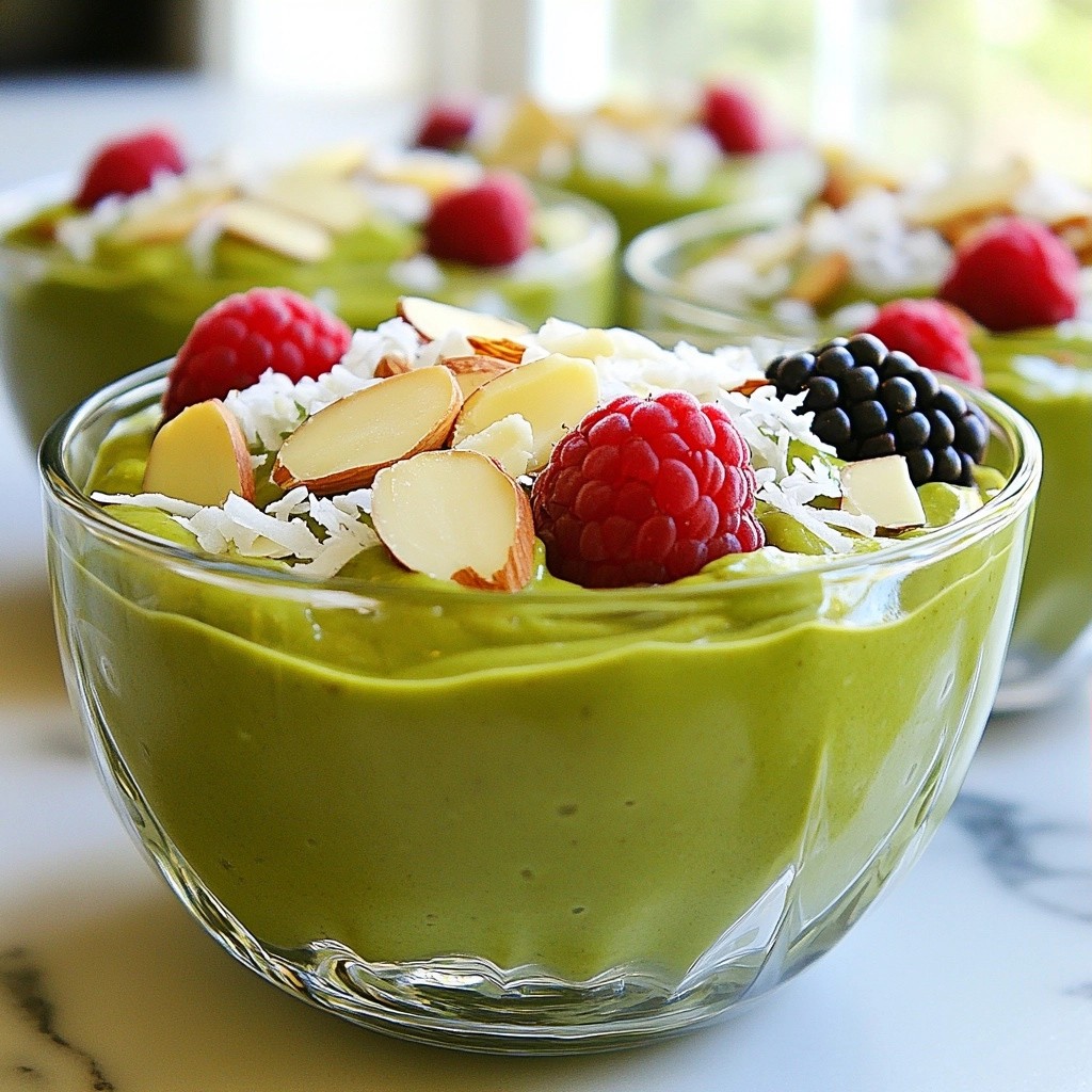 Silky Sugar-Free Matcha Avocado Pudding Delight