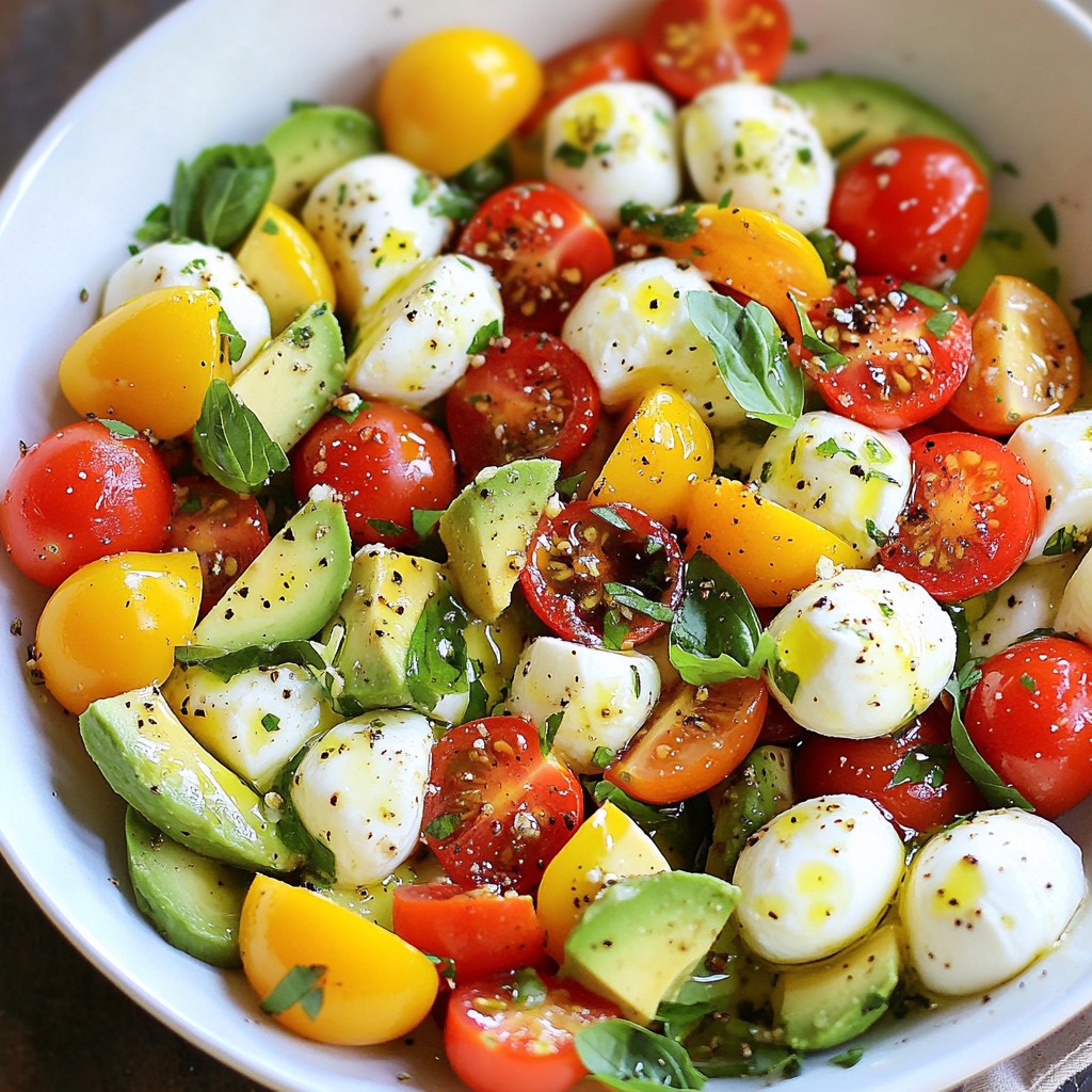 Avocado Tomato Mozzarella Salad Fresh and Simple Recipe