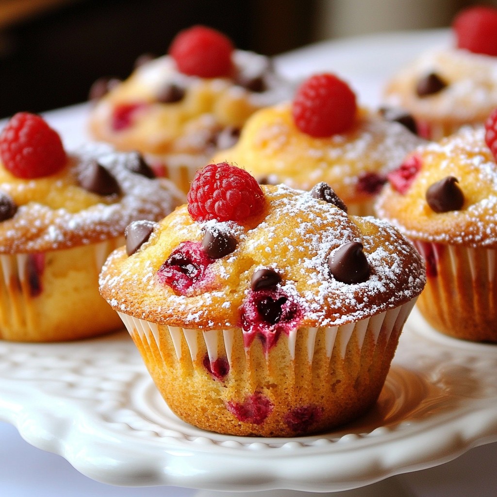 Raspberry Chocolate Chip Muffins Tasty and Simple Snack