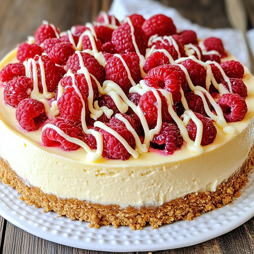 Raspberry White Chocolate Cheesecake Delightful Treat