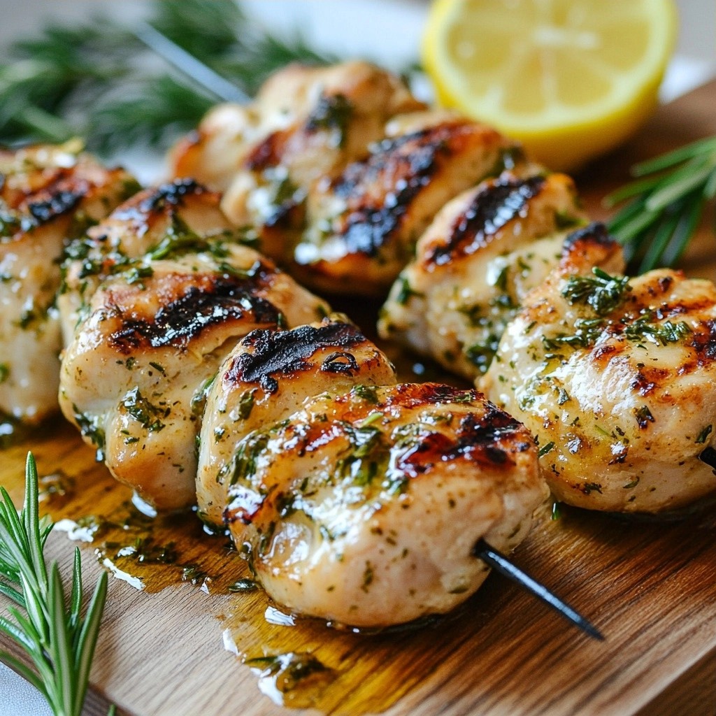 Savory Keto Garlic Herb Chicken Skewers Recipe