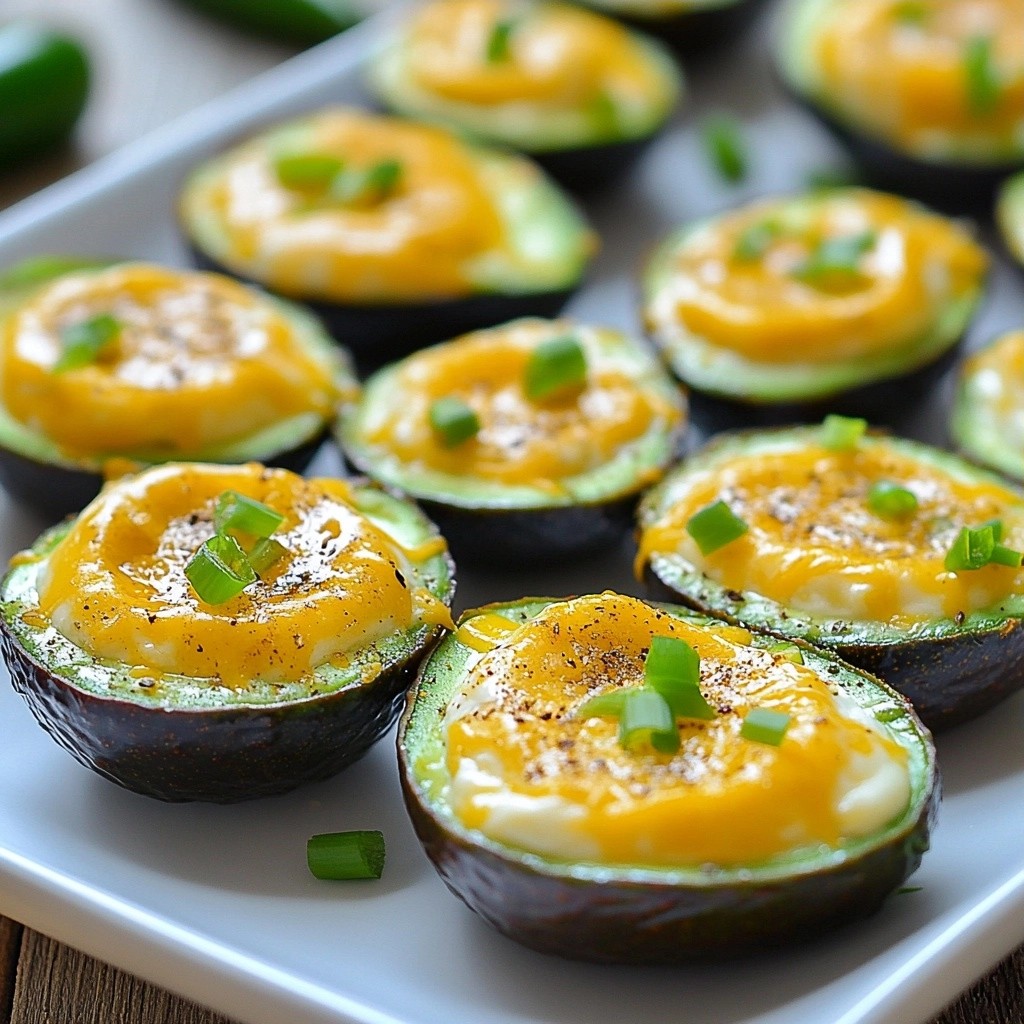 Cheesy Keto Jalapeño Avocado Bites Flavorful Treat